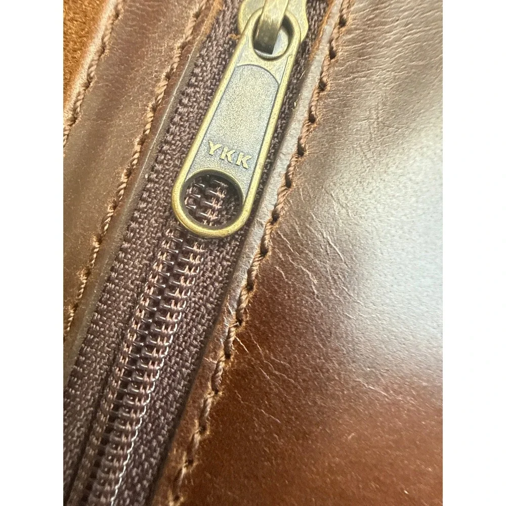 Moore & Giles for NetJets Brown Leather Travel Tech Roll Document Organizer 8x5